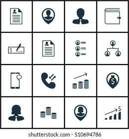 Set Of Human Resources Icons On Job Applicants, Curriculum Vitae And Bank Payment Topics. Editable Vector Illustration. Includes User, Mobile, Profile And More Vector Icons.