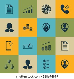 Set Of Human Resources Icons On Manager, Pin Employee And Money Topics. Editable Vector Illustration. Includes Job, Application, Structure And More Vector Icons.