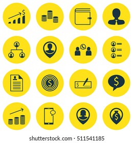 Set Of Human Resources Icons On Pin Employee, Phone Conference And Manager Topics. Editable Illustration. Includes Map, Applicants, Male And More Vector Icons.