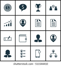 Set Of Human Resources Icons On Wallet, Pin Employee And Successful Investment Topics. Editable Vector Illustration. Includes Prize, Phone, Conference And More Vector Icons.