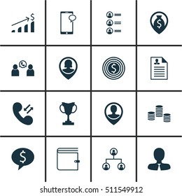 Set Of Human Resources Icons On Business Goal, Money Navigation And Business Deal Topics. Editable Vector Illustration. Includes Pin, Stacked, Organisation And More Vector Icons.