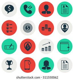 Set Of Human Resources Icons On Business Woman, Money And Money Navigation Topics. Editable Vector Illustration. Includes Chat, Wallet, Increase And More Vector Icons.