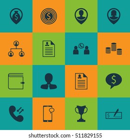 Set Of Human Resources Icons On Messaging, Curriculum Vitae And Wallet Topics. Editable Vector Illustration. Includes Conference, Organisation, Map And More Vector Icons.