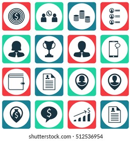Set Of Human Resources Icons On Curriculum Vitae, Messaging And Employee Location Topics. Editable Vector Illustration. Includes Application, Increase, Job And More Vector Icons.