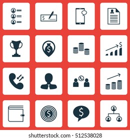 Set Of Human Resources Icons On Money, Job Applicants And Bank Payment Topics. Editable Vector Illustration. Includes Cellular, Mobile, Male And More Vector Icons.