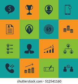 Set Of Human Resources Icons On Job Applicants, Business Goal And Money Navigation Topics. Editable Vector Illustration. Includes Goal, Profile, Male And More Vector Icons.