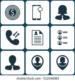 Set Of Human Resources Icons On Job Applicants, Female Application And Messaging Topics. Editable Vector Illustration. Includes Male, Job, Profile And More Vector Icons.