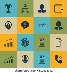 Set Of Human Resources Icons On Money Navigation, Wallet And Business Woman Topics. Editable Vector Illustration. Includes Discussion, Application, Resume And More Vector Icons.