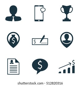 Set Of Human Resources Icons On Messaging, Employee Location And Female Application Topics. Editable Vector Illustration. Includes Opinion, Check, Female And More Vector Icons.
