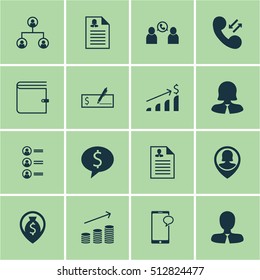 Set Of Human Resources Icons On Messaging, Manager And Cellular Data Topics. Editable Vector Illustration. Includes Career, Female, Cellular And More Elements
