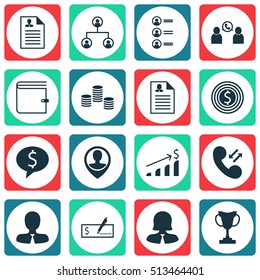 Set Of Human Resources Icons On Manager, Business Deal And Job Applicants Topics. Editable Vector Illustration. Includes Check, Female, Growth And More Vector Icons.