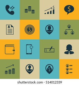 Set Of Human Resources Icons On Business Woman, Female Application And Coins Growth Topics. Editable Vector Illustration. Includes Wallet, User, Goal And More Vector Icons.