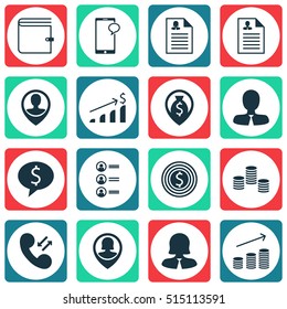 Set Of Human Resources Icons On Money, Curriculum Vitae And Manager Topics. Editable Vector Illustration. Includes Mobile, Career, Map And More Vector Icons.