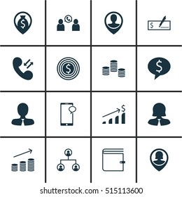 Set Of Human Resources Icons On Manager, Wallet And Tree Structure Topics. Editable Vector Illustration. Includes Stacked, User, Goal And More Vector Icons.