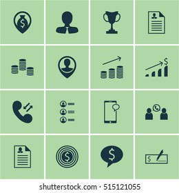 Set Of Human Resources Icons On Cellular Data, Curriculum Vitae And Phone Conference Topics. Editable Vector Illustration. Includes Call, Conference, Cup And More Vector Icons.