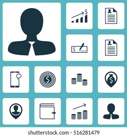 Set Of Human Resources Icons On Curriculum Vitae, Successful Investment And Manager Topics. Editable Vector Illustration. Includes Check, Goal, Female And More Vector Icons.