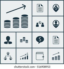 Set Of Human Resources Icons On Employee Location, Business Deal And Female Application Topics. Editable Vector Illustration. Includes Dollar, Map, Employee And More Vector Icons.