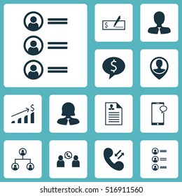 Set Of Human Resources Icons On Phone Conference, Curriculum Vitae And Manager Topics. Editable Vector Illustration. Includes User, Conference, Chat And More Vector Icons.