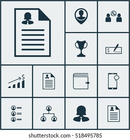Set Of Human Resources Icons On Curriculum Vitae, Business Woman And Female Application Topics. Editable Vector Illustration. Includes Employee, Organisation, Conference And More Vector Icons.