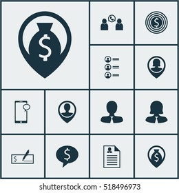 Set Of Human Resources Icons On Female Application, Job Applicants And Manager Topics. Editable Vector Illustration. Includes Dollar, Goal, Discussion And More Vector Icons.