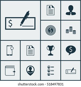 Set Of Human Resources Icons On Business Goal, Job Applicants And Messaging Topics. Editable Vector Illustration. Includes Resume, Chat, Prize And More Vector Icons.