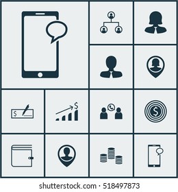 Set Of Human Resources Icons On Bank Payment, Successful Investment And Wallet Topics. Editable Vector Illustration. Includes Pin, Employee, Organisation And More Vector Icons.