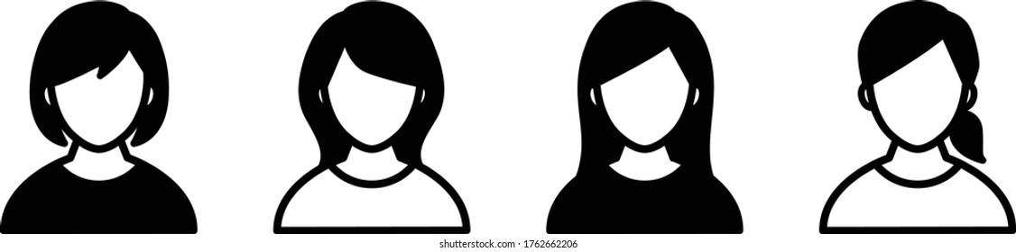 Set Human Simple Icons Stock Vector (Royalty Free) 1762662206 ...