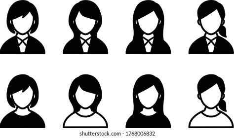 Conjunto de iconos humanos simples