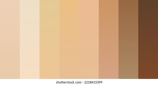 Set Human Skin Colors Palette Isolated. Abstract Concept Person Face, Body Complexion Graphic Element For Cosmetics	
