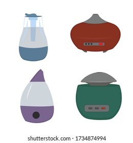 Set humidifier. Vector illustration. Technology