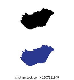 a set of Hungary map icons