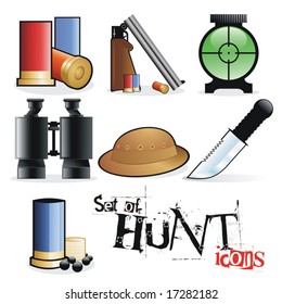 Set of hunt icons