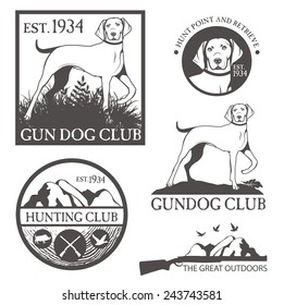 Set of hunting badges