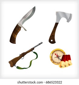 Set of Hunting icon vector illustration