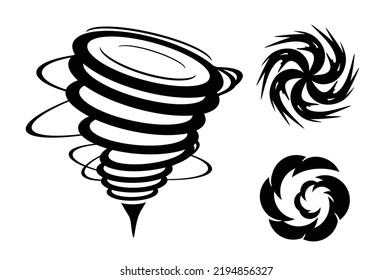 Set of Hurricane Icon. Hurricane symbols collection on white background. Minimal flat illustration Vector eps10