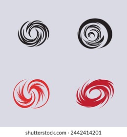 set of Hurricane logo and symbol icon illustration vector company