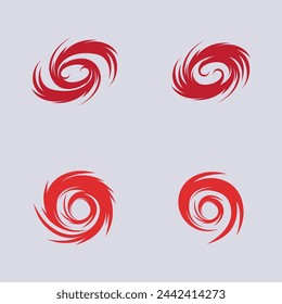 set of Hurricane logo and symbol icon illustration vector company