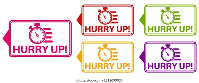 set Hurry up sale tag icon. final sign design sale promotion template vector illustration