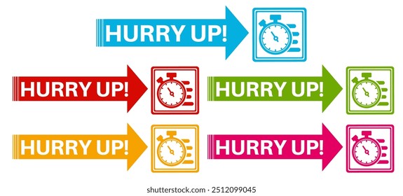 set Hurry up sale tag icon. final sign design sale promotion template vector illustration