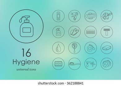 Set of hygiene icons