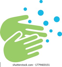 Set of Hygiene icons. The icons as hand wash