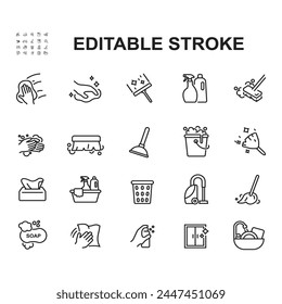 Set of hygiene related icons.