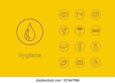 Set of hygiene simple icons
