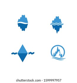 Set Ice berg Logo Template vector symbol nature