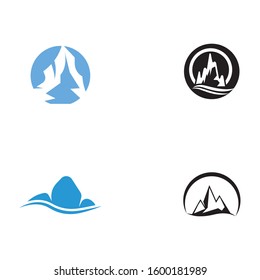 Set  Ice berg Logo Template vector symbol nature