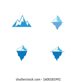 Set  Ice berg Logo Template vector symbol nature