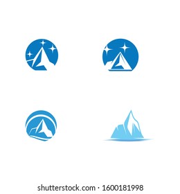 Set  Ice berg Logo Template vector symbol nature