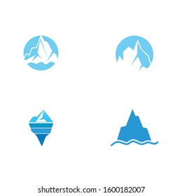 Set  Ice berg Logo Template vector symbol nature