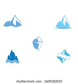 Set  Ice berg Logo Template vector symbol nature