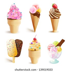 set of ice cream